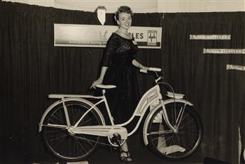 (ROLLFAST CYCLE CO.) A cheerful album with 25 photographs illustrating the distribution office of the iconic Rollfast bicycle.